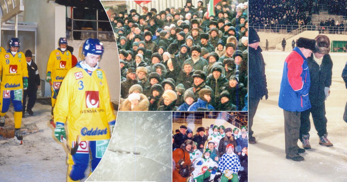bandy, År 2000, Tatarstan, Sverige, "Lilla VM", Russian Government Cup, förrädisk is, sprickor i isen, förbundskapten Kent Hultqvist, Hultqvist